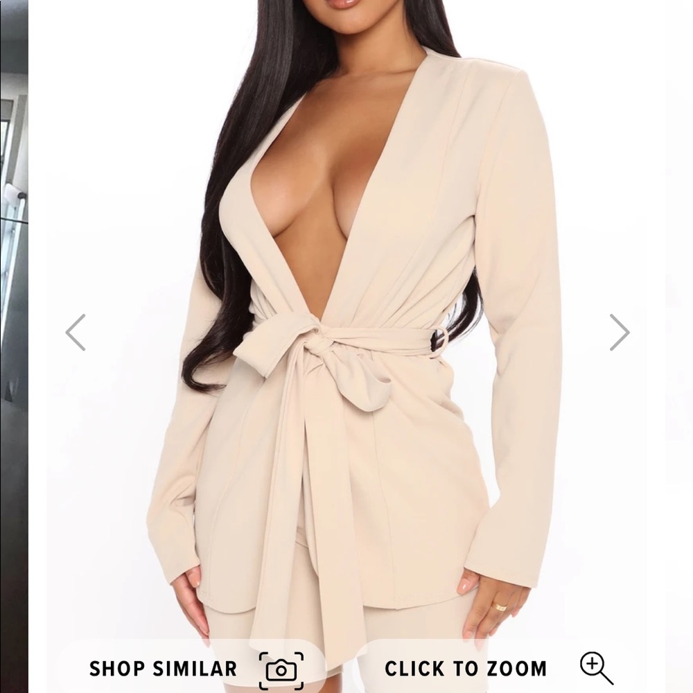 Fashion nova blazer short set